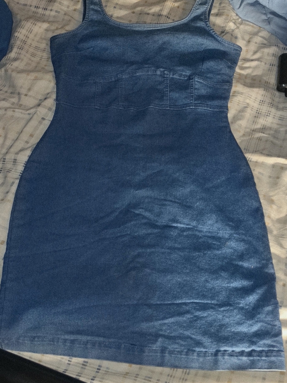 Blue Denim Derek Heart Tank Dress - Women